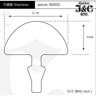 Jescar 不鏽鋼 琴衍更換 (0.118x0.058)
